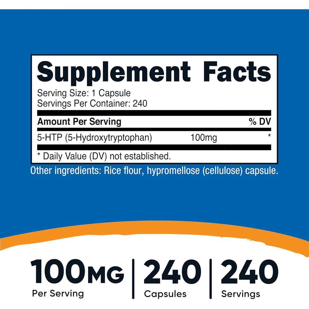 Nutricost 5-HTP 100 Mg 240 Cápsulas
