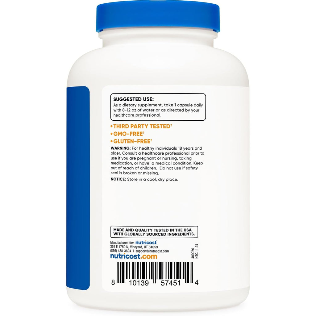 Nutricost Clorela (Chlorella) 500 mg 240 Cápsulas Vegetales