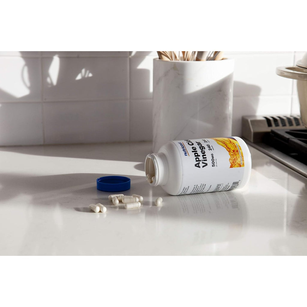 Nutricost Vinagre de Sidra de Manzana 500 mg 240 Cápsulas Vegetales