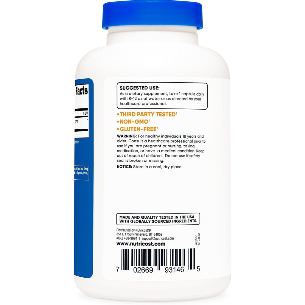 Nutricost Raíz de Maca 750 mg 180 Cápsulas
