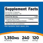 Nutricost Fenogreco 1350 mg 240 Cápsulas