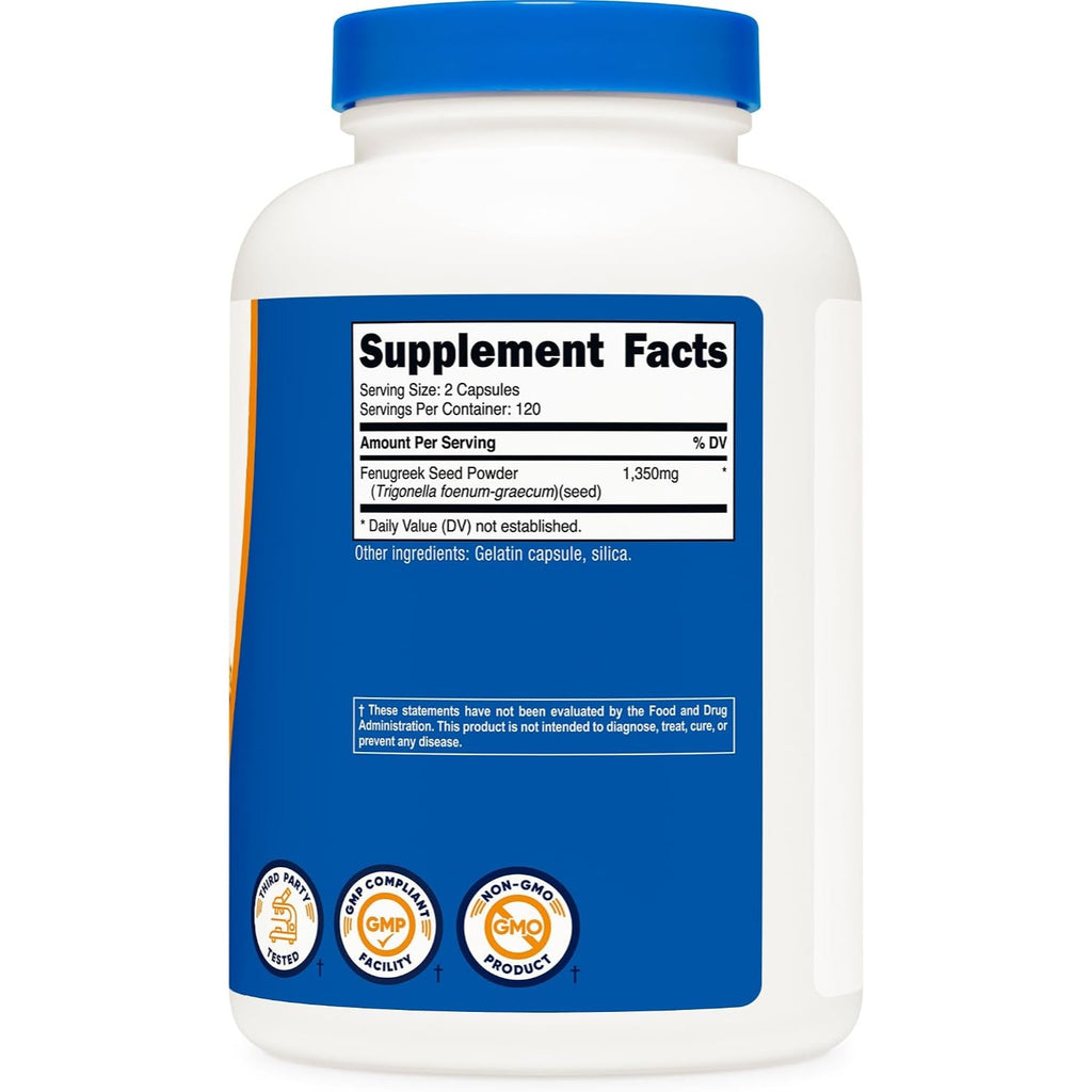 Nutricost Fenogreco 1350 mg 240 Cápsulas