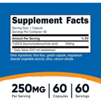 Nutricost TUDCA Ácido Tauroursodesoxicólico 250 mg 60 Cápsulas