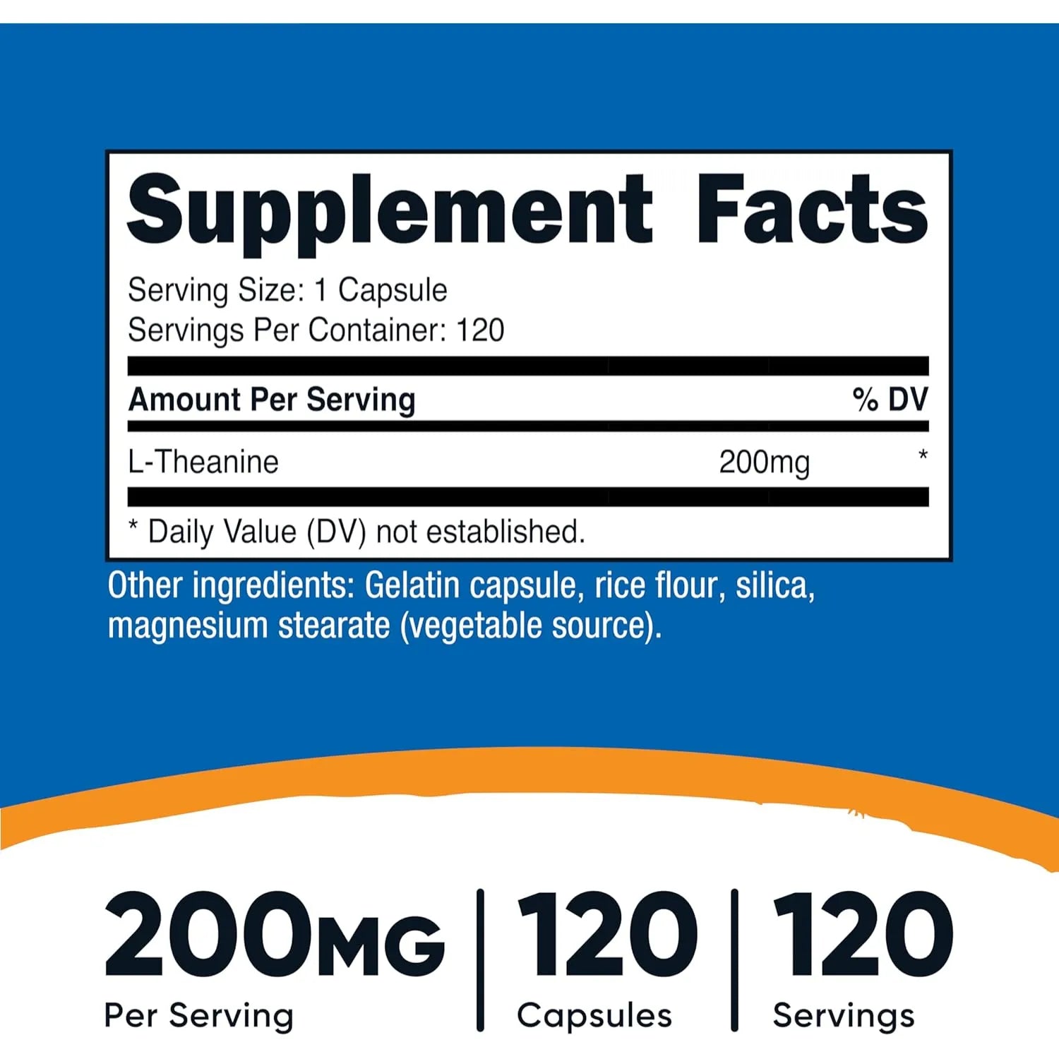 Nutricost L-teanina 200 mg 120 capsulas sfn