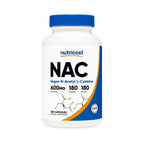 Nutricost NAC N-acetil L-cisteína 600 Mg 180 Cápsulas