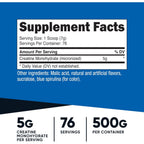 Nutricost Creatina Monohidratada en Polvo 500 g Frambuesa Azul