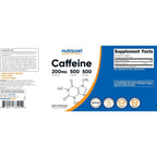 Nutricost Cafeína 200 Mg 500 Cápsulas