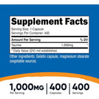 Nutricost Taurina 1000 mg 400 Cápsulas