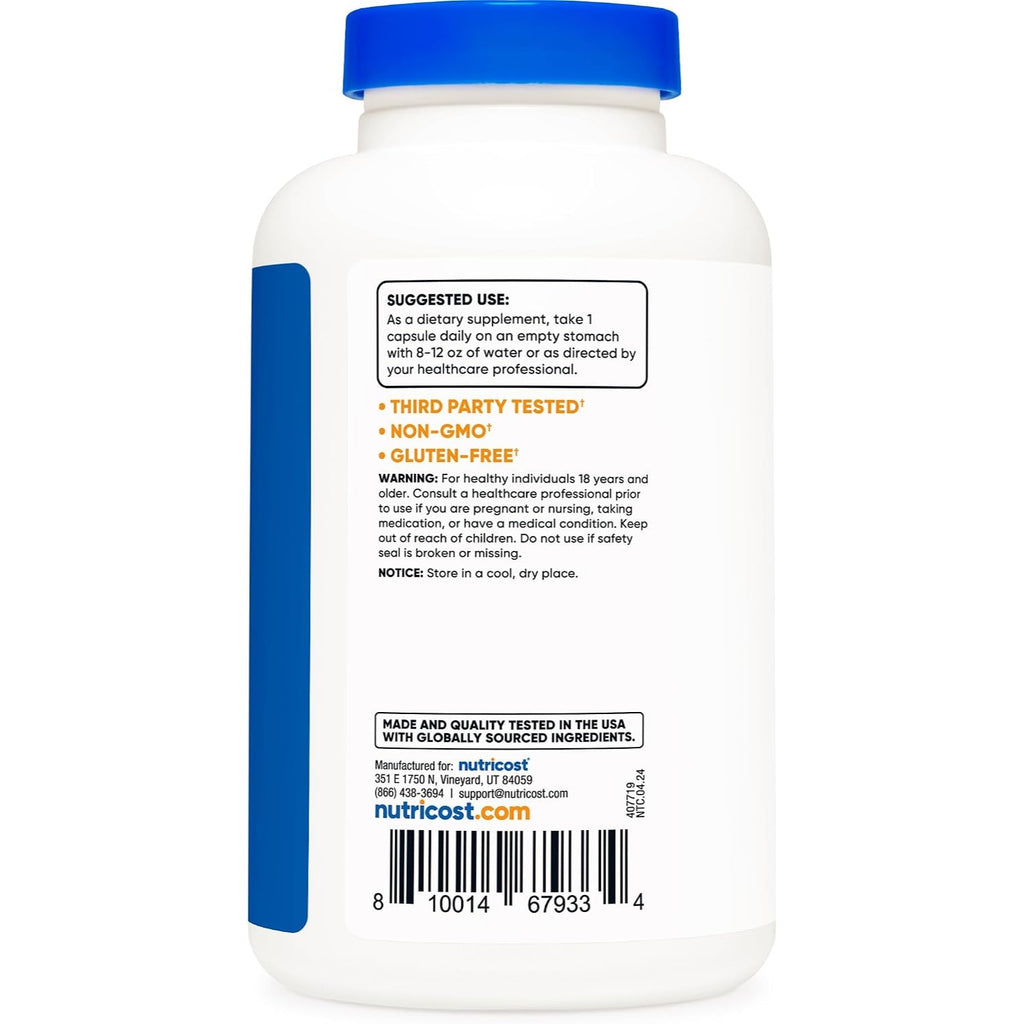 Nutricost L-Glutamina 800 mg 180 Cápsulas