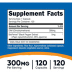 Nutricost DIM Diindolilmetano 300 Mg 120 Cápsulas