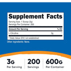 Nutricost L-Citrulina en Polvo 600 g 200 Porciones