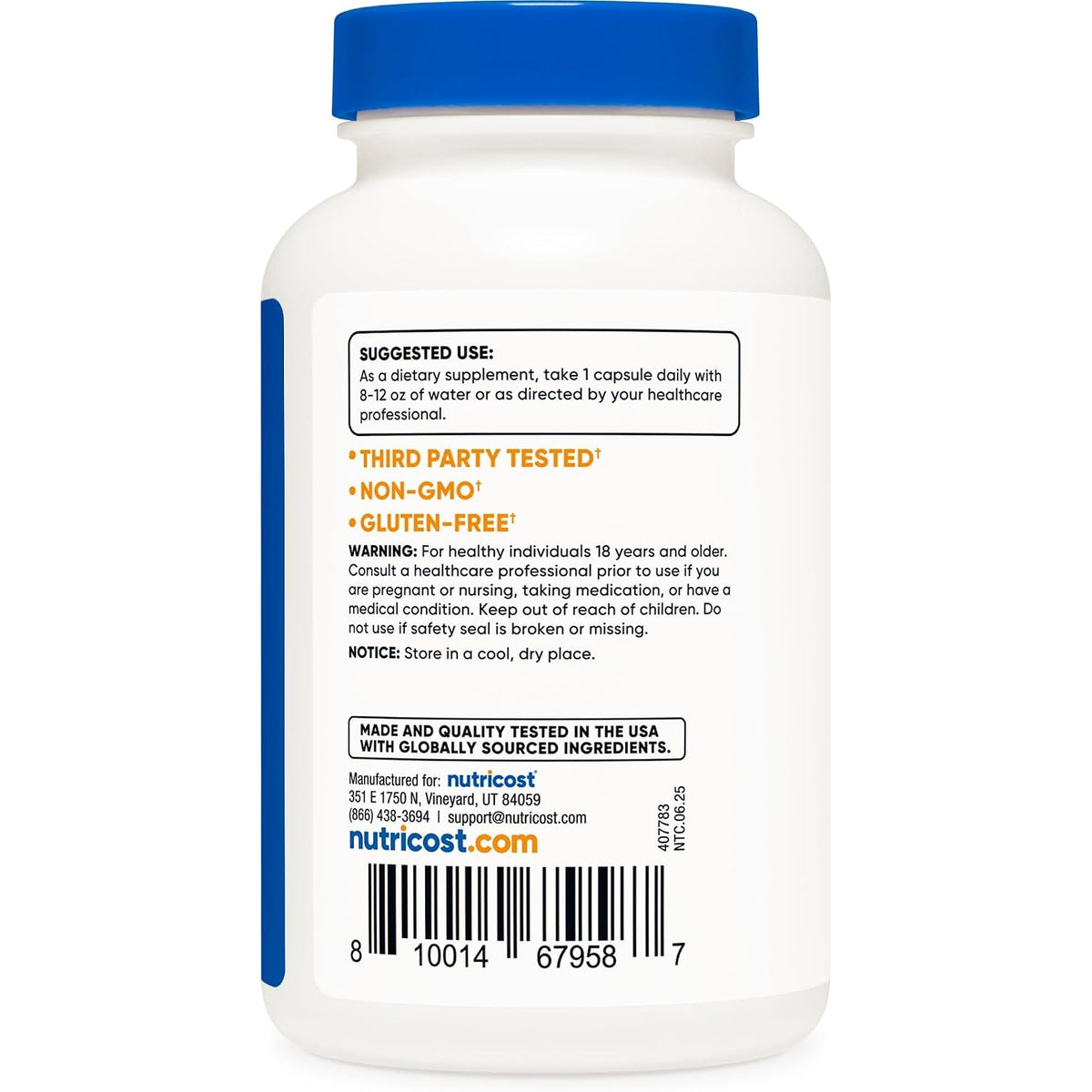 Nutricost Yohimbina 5 Mg 240 Cápsulas