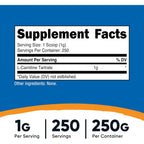 Nutricost Tartrato de L-Carnitina en Polvo 250 g 250 Porciones