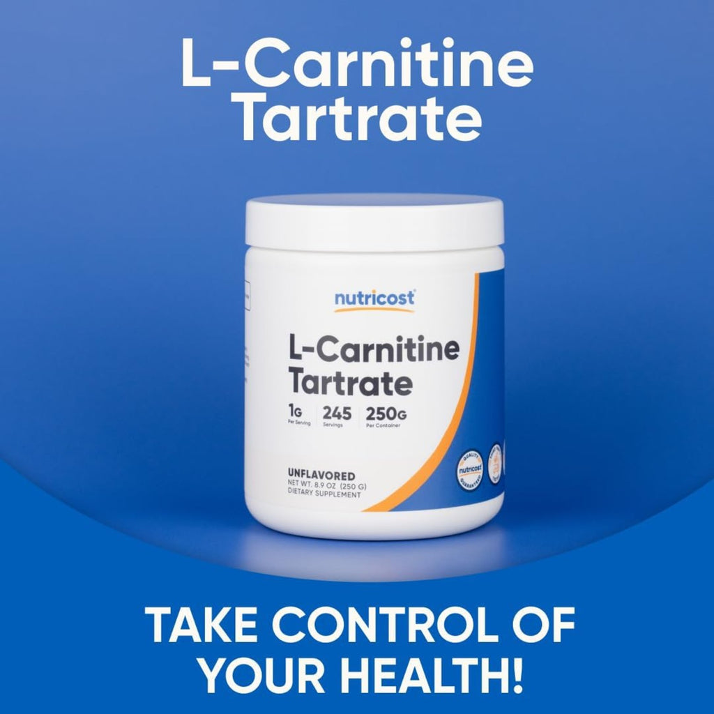 Nutricost Tartrato de L-Carnitina en Polvo 250 g 250 Porciones