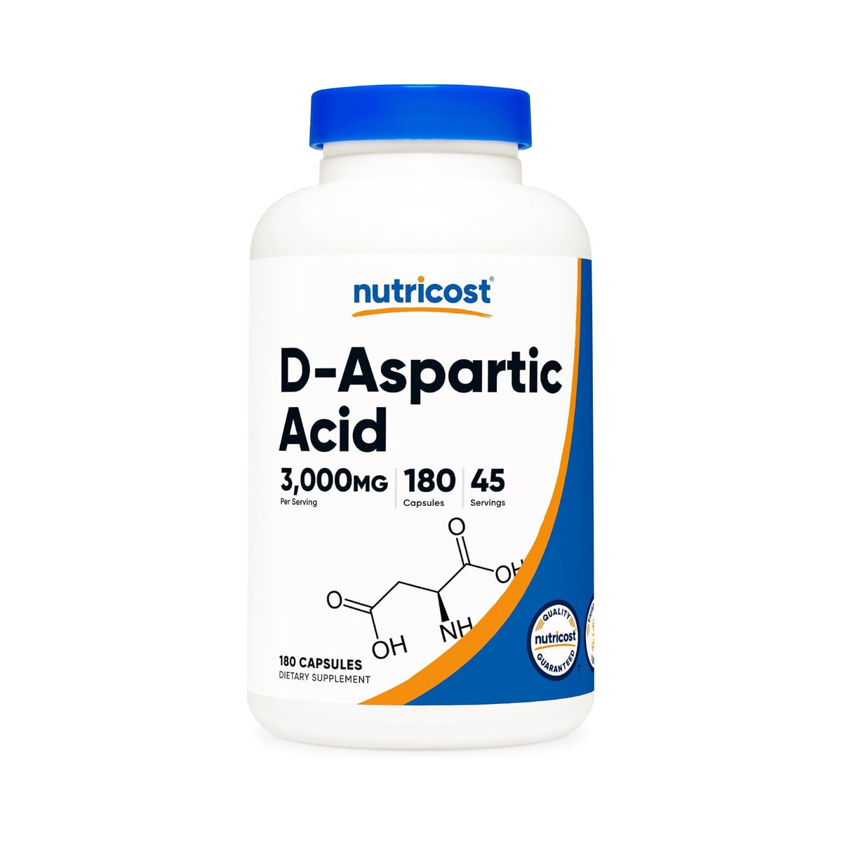 Nutricost Ácido D-Aspártico 3000 mg 180 Cápsulas