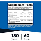 Nutricost ZMA 490 mg 180 Cápsulas