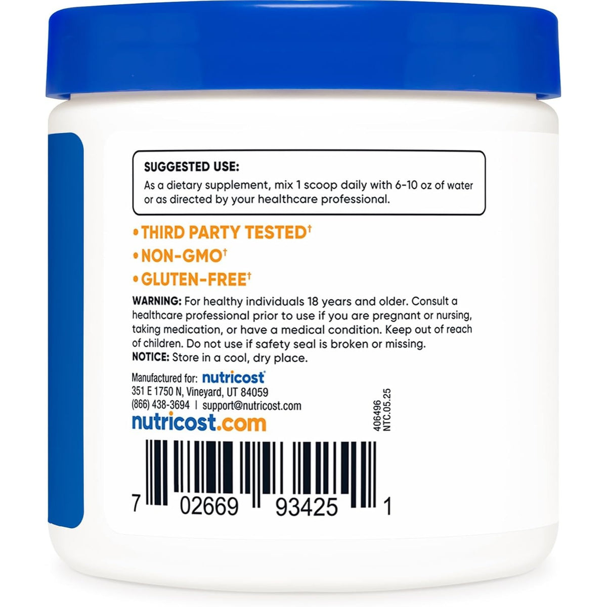 Nutricost Long Jack Extracto 100:1 en Polvo 100 g