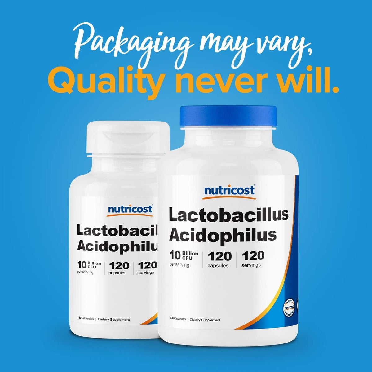Nutricost Lactobacillus Acidophilus 10 mil millones UFC 120 Cápsulas Vegetales