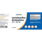 Nutricost Lactobacillus Acidophilus 10 mil millones UFC 120 Cápsulas Vegetales