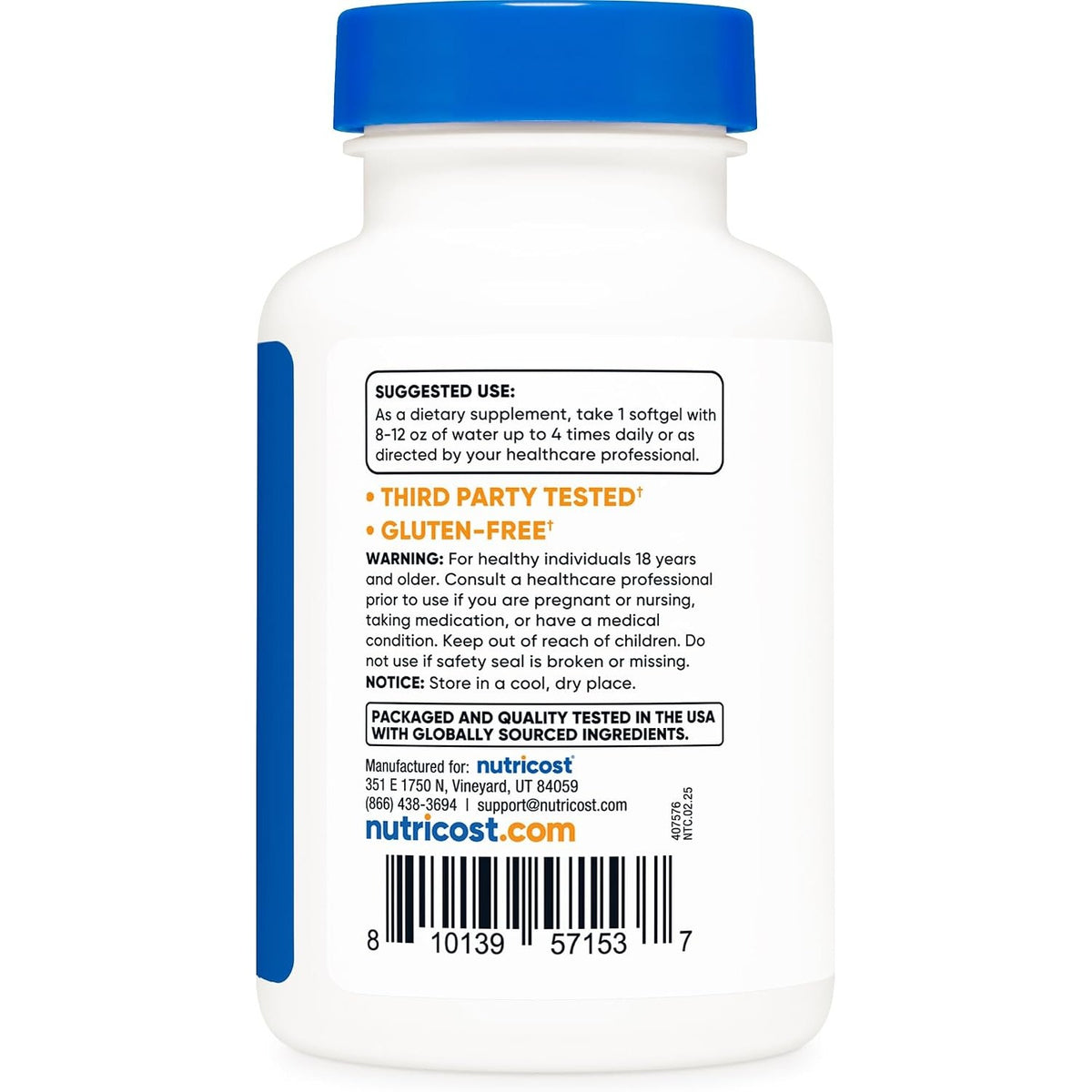 Nutricost Ajo 1000 mg 240 Cápsulas Blandas