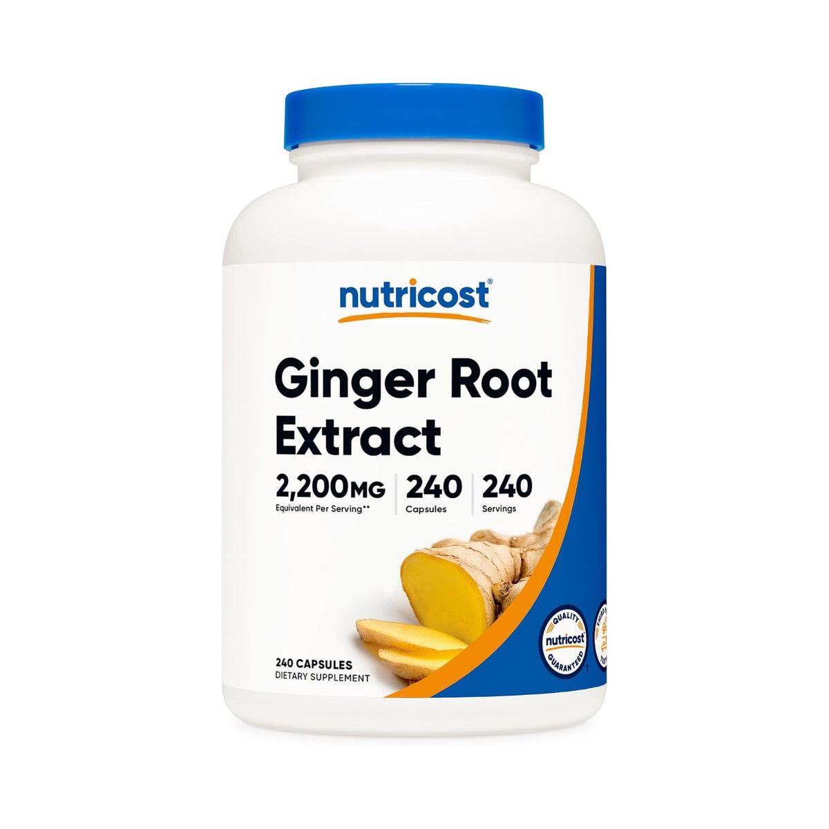 Nutricost Extracto de Raíz de Jengibre 550 mg 240 Cápsulas