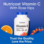 Nutricost Vitamina C con Rosa Mosqueta 240 Cápsulas