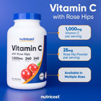 Nutricost Vitamina C con Rosa Mosqueta 240 Cápsulas