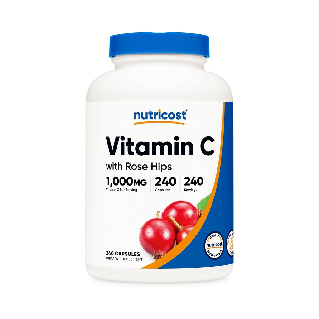 Nutricost Vitamina C con Rosa Mosqueta 240 Cápsulas