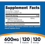 *-Nutricost Ashwagandha 600 mg 120 Cápsulas