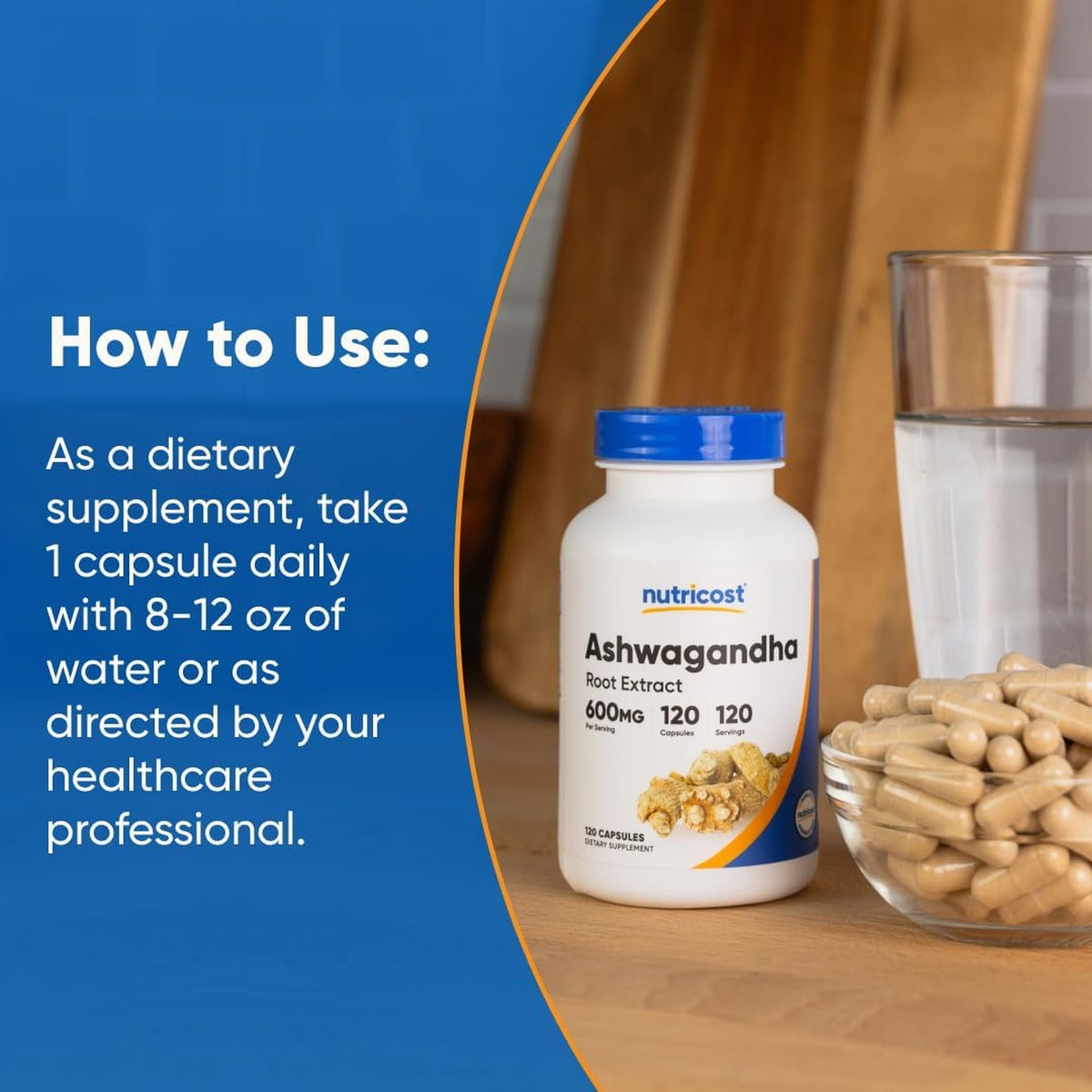 *-Nutricost Ashwagandha 600 mg 120 Cápsulas