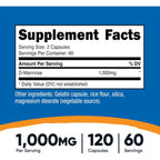Nutricost D-Manosa 1000 mg 120 Cápsulas