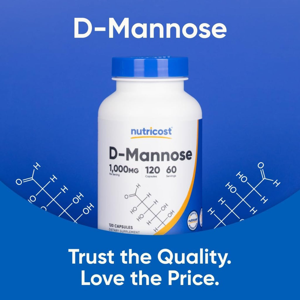 Nutricost D-Manosa 1000 mg 120 Cápsulas