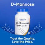 Nutricost D-Manosa 1000 mg 120 Cápsulas
