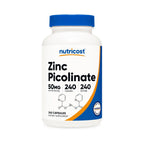 Nutricost Picolinato de zinc 50 mg 240 capsulas sfn