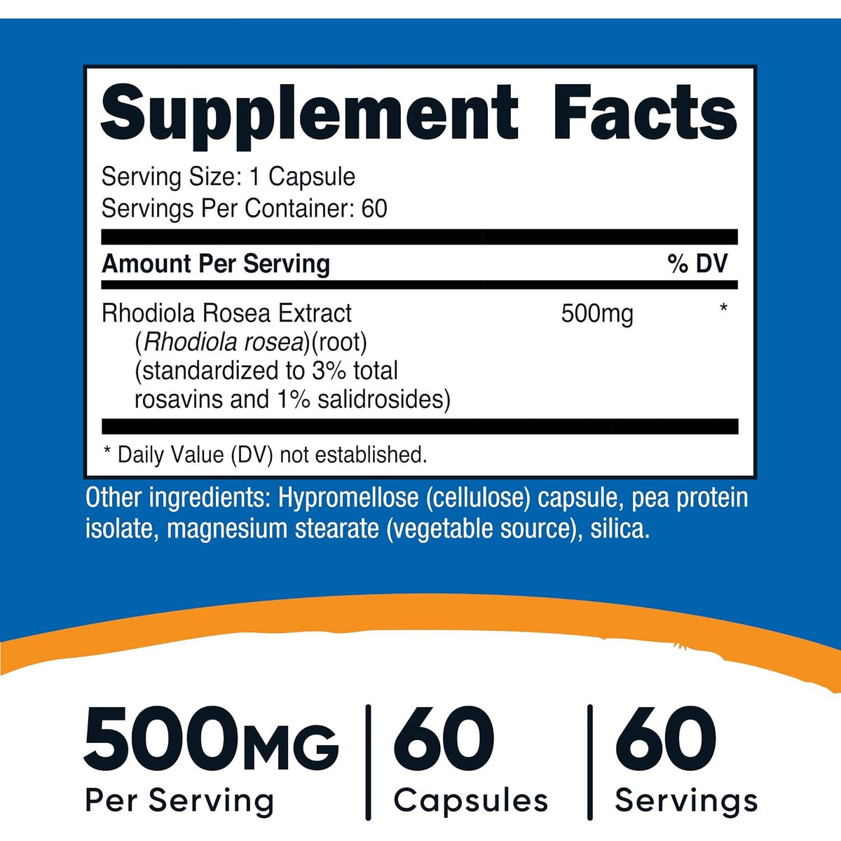 Nutricost Rhodiola Rosea 500 Mg 60 Cápsulas