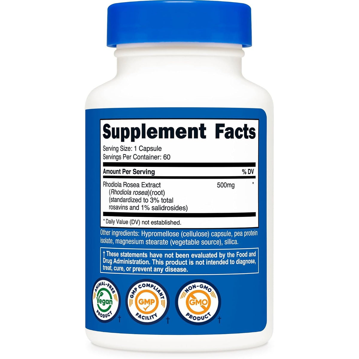 Nutricost Rhodiola Rosea 500 Mg 60 Cápsulas