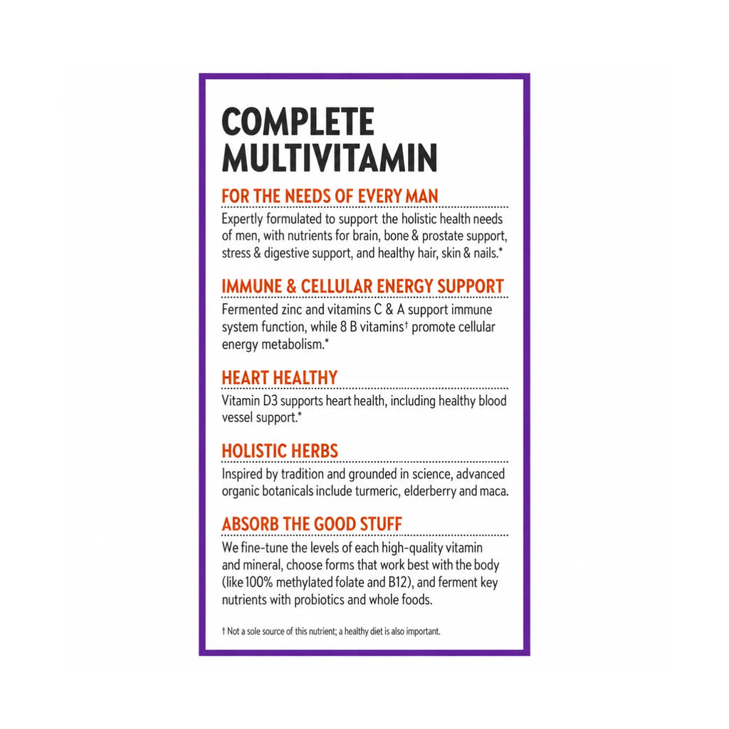 New Chapter Multivitamínico Diario para Todos los Hombres 72 Tabletas