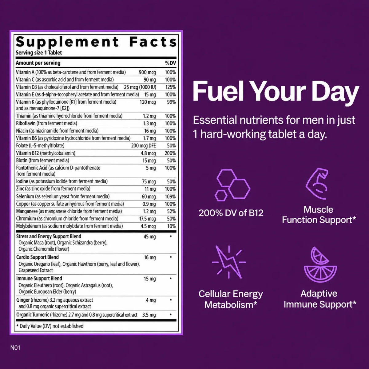 New Chapter Multivitamínico Diario para Todos los Hombres 72 Tabletas