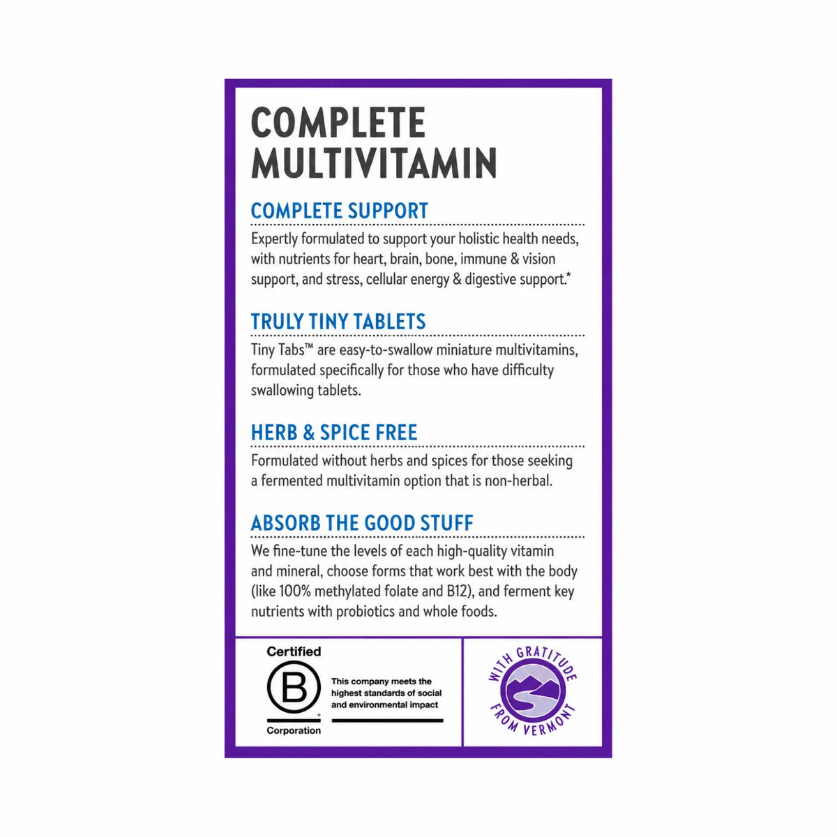 New Chapter Multivitamínico Tiny Tabs 192 caps