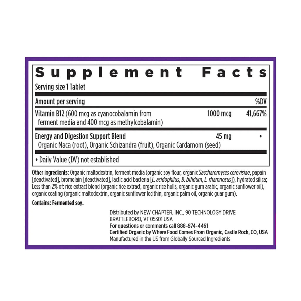 New Chapter Vitamina B12 Fermentada De 1000 Mcg 60 Caps SFN