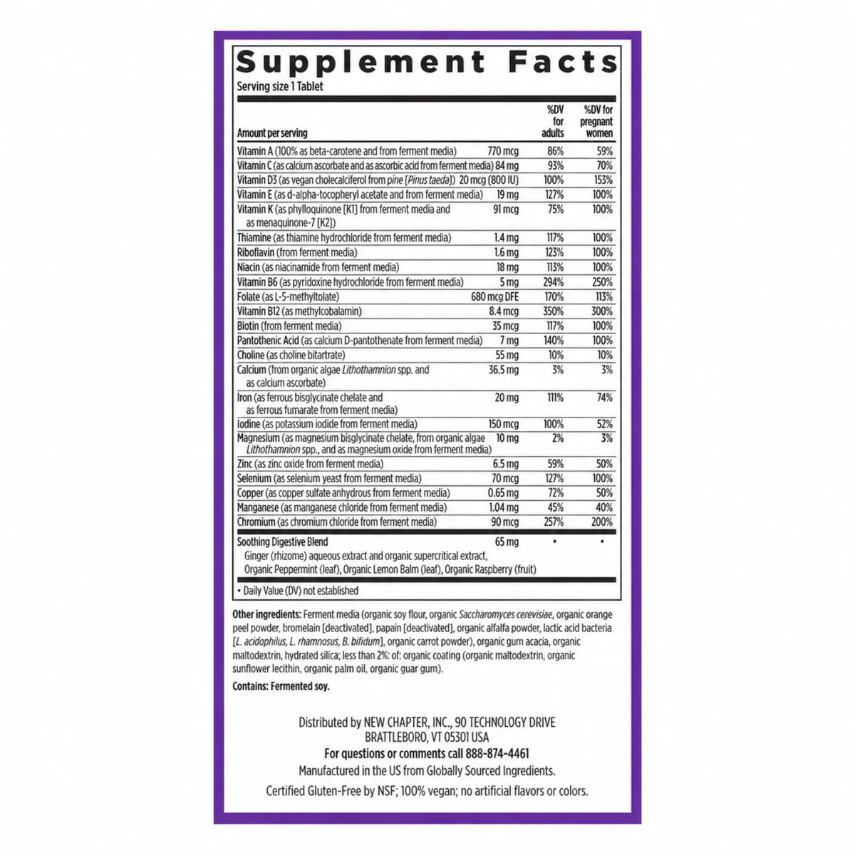 New Chapter Un Multivitamínico Prenatal Diario 30 caps