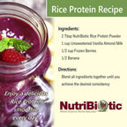 NutriBiotic Rice Protein, Proteína de Arroz en Polvo 600 g (1 lb 5,16 oz)