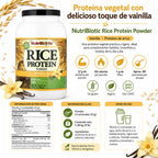 NutriBiotic, Proteína de Arroz Crudo Sabor Vainilla 3 lb (1.36 kg)