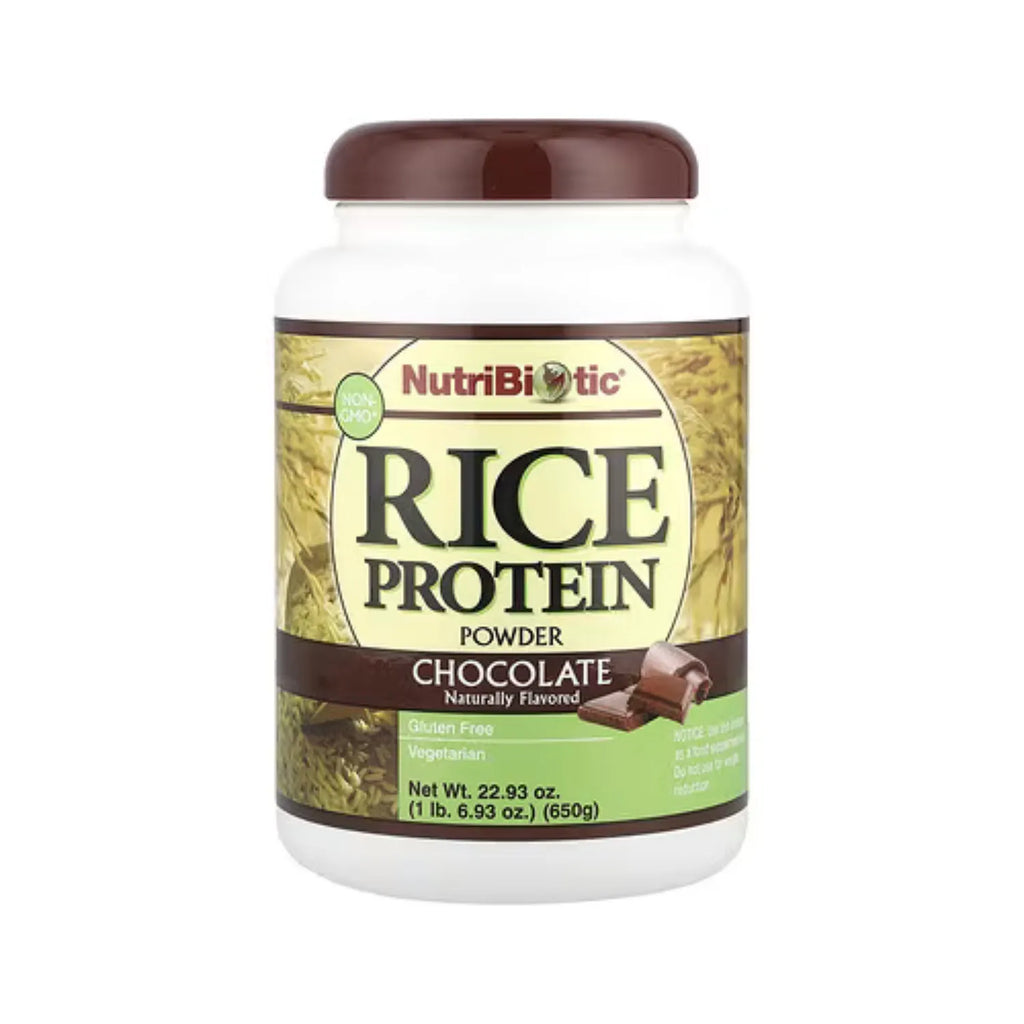 NutriBiotic, Proteína de arroz en polvo, Chocolate, 650 g (1 lb 6,93 oz)