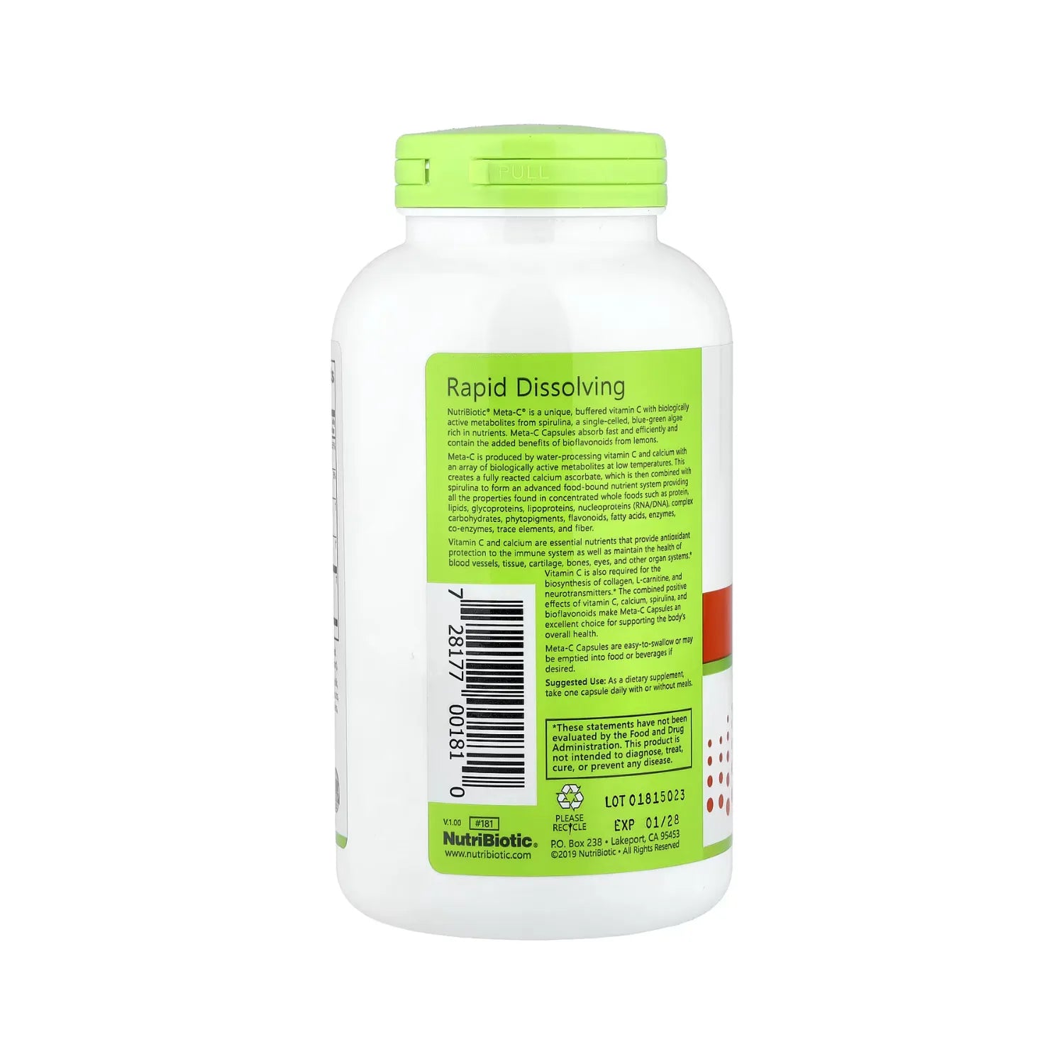 NutriBiotic Meta-C 500 mg 250 Capsulas