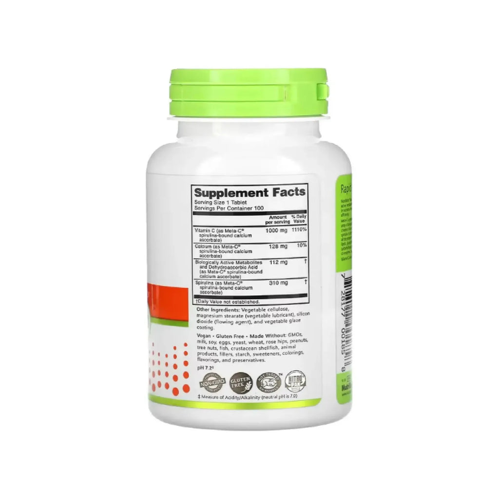Nutribiotic Immunity Meta-c 1000 Mg 100 Comprimidos Sin Sabor