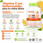 NutriBiotic Ascorbic Acid with Bioflavonoids 227g Polvo cristalino