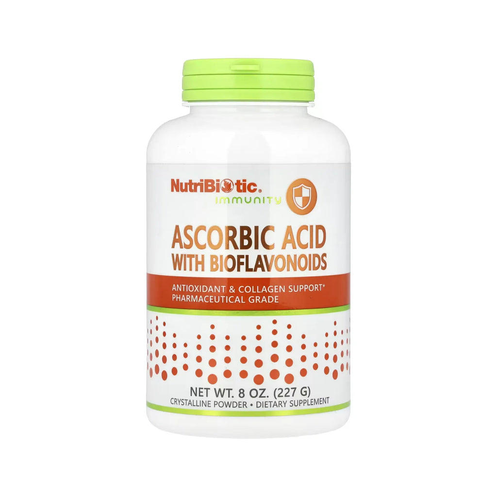 NutriBiotic Ascorbic Acid with Bioflavonoids 227g Polvo cristalino