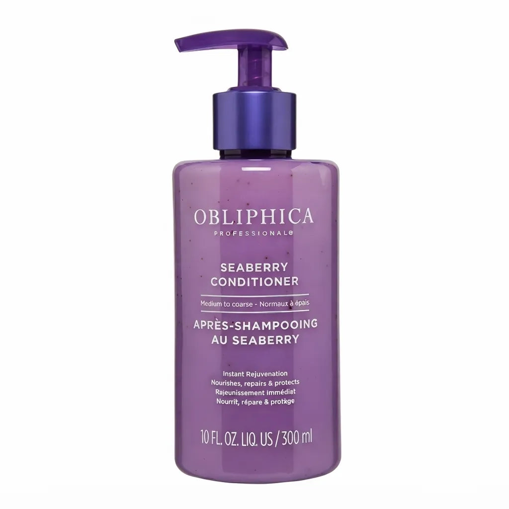 Seaberry Conditioner Medium to Coarse 300 ml Obliphica Professional | Acondicionador Profesional | Nutre, repara y protege | Rejuvenecimiento inmediato para el cabello | Cuidado capilar avanzado