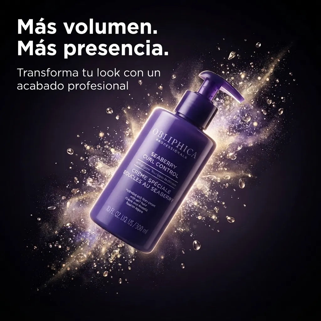 Seaberry Curl Control 300 ml Obliphica Professional | Crema Especial para Rizos | Hidratación profunda y anti-frizz | Definición perfecta con fijación ligera | Cuidado capilar profesional